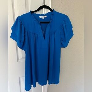 Rose & Olive Vibrant Blue Blouse- size 2X-NWOT